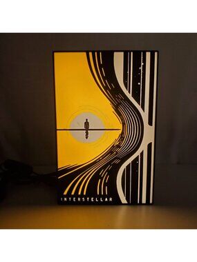 Interstellar Inspired LED Light Box – Sci-Fi Minimalist Wall Art & Desk Lamp